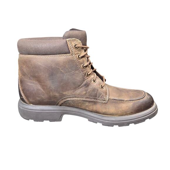 Men's UGG Biltmore Leather Waterproof Brown Size 11 Moc Toe Lace‎ Up Soft Comfy - Picture 4 of 16